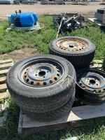 Four tires on rims