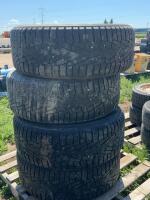 Set of four tires on fuel rims