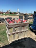 Crate of fire extinguishers