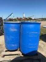 Two Polly barrels with lids