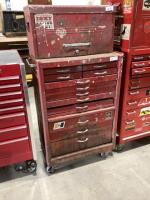 OLD (2) PIECE TOOLCHEST W/ TOOLS