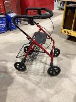 EVOLUTION WALKER W/ SEAT AND STORAGE BASKET