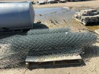 Two partial rolls chain-link fence