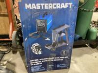 MASTERCRAFT 80 AMP WELDER, WELDING CART & HELMET KIT