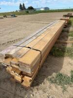 Bundle of mixed 16 foot lumber
