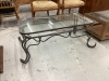 METAL AND GLASS COFFEE TABLE