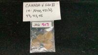 (6) CANADA GEO VI ONE CENT PIECES