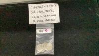 (5) CANADA GEO V 5 CENT PIECES