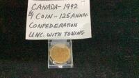 1992 CANADA $1 COIN - 125 ANNIVERSARY