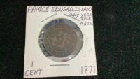 CANADA 1871 PEI ONE CENT COIN