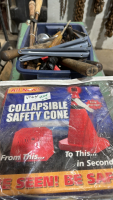 Tub of miscellaneous tools, package for collapsible safety cones