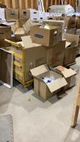 PALLET OF LARGE AMOUNT OF ALL OCCASION TROPHY ITEMS - (12) BOXES W/ SPORTS, TROPHY CUPS, CARS ETC