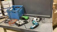 CRATE OF POWER TOOLS - CORDED