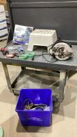 TOTE W/ STEP STOOL, CRAFTSMAN CIRCULAR SAW, SPRAY NOZZLE,