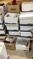 PALLET OF LARGE AMOUNT OF ALL OCCASION TROPHY ITEMS - (24) BOXES W/ SPORTS, PLASTIC TROPHY CUPS, COWBOY BOOTS, WITCHES, BABIES, MEDALS ETC