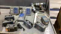 BOX OF MASTERCRAFT RECHARGEABLE TOOLS - 18V