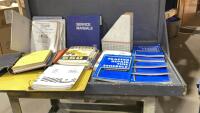 BOX OF REPAIR MANUALS, TRACTOR REPAIR TIME SCHEDULES,