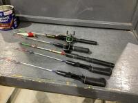 (5) ICE FISHING RODS