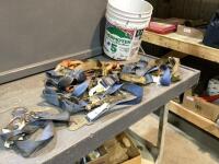 BUCKET W/RATCHET STRAPS,VEHICLE TIE DOWN TRAPS
