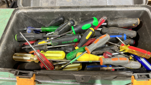 Toolbox of screwdrivers