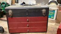 TOOL BOX W/LIFT TOP + 3 DRAWERS