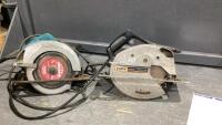 BOX W/ (2) CIRCULAR SAWS - CRAFTSMAN + MAKITA