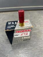 25 live rounds Federal 12gauge / 6shots / 2 3/4&rdquo; PAL REQUIRED FOR PURCHASE