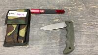 KERSHAW FOLDING KNIFE + SMALL FLASHLIGHT