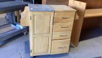 SMALL ROLLING KITCHEN ISLAND