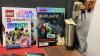 GOOD LIDDED TOTE W/ VARIETY OF BOOKS - - 2