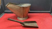 VINTAGE ASH BUCKET W/ SHOVEL