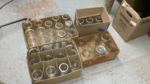 4-BOXES W/ (39) CANNING JARS