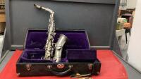 ANTIQUE SAXOPHONE - BY C.C. CONN LTD IN CASE