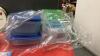 BOX W/ PLASTICWARE, BOWLS, COASTERS, CORELLE PLATES, GPS - 2