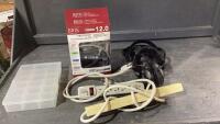 BLOOD PRESSURE MONITOR, EAR PROTECTORS, POWER BARS, ORGANIZER