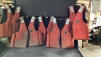 (5) MUSTANG LIFE JACKETS -SIZE M, L , XL