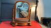 ANTIQUE SMALL DRESSER MIRROR W/ BARLEY TWIST ARMS
