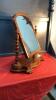ANTIQUE SMALL DRESSER MIRROR W/ BARLEY TWIST ARMS - 4
