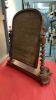ANTIQUE SMALL DRESSER MIRROR W/ BARLEY TWIST ARMS - 5
