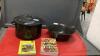 ENAMEL BREAD PAN, CANNER FOR PINT SIZE JARS AND (2) PRESERVES COOKBOOKS