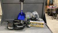 BOX W/ SOLAR LIGHTS,VEHICLE EXTENSION MIRRORS, SHOVEL,FLASHLIGHT