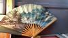 (2) LARGE DECOR FANS W/ WOOD FRAMES - 3