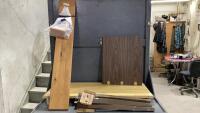 TABLE LEAF, TABLE LEGS, SHELF WITH BRACKETS