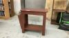SMALL SIDE TABLE W/ SLIDE OUT SHELF AND MAGAZINE RACK