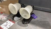 (2) WALL LIGHT FIXTURES - BROWN COLOUR