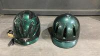 (2) RIDING HELMETS