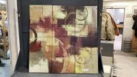 (3) CANVAS ABSTRACT DECOR PIECES