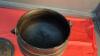 "ACTION AFRICA" 3-LEGGED CAST IRON POT W/ LID & HANDLE - - 4