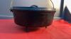 BROWNING CAST IRON 3-LEGGED POT W/ LID & HANDLE - 3