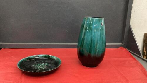 (2) BMP PIECES - SILVER JUBILEE TRAY, VASE...BOTH ARE MARKED